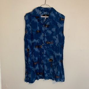 Vintage Egyptian Print S/L button up shirt